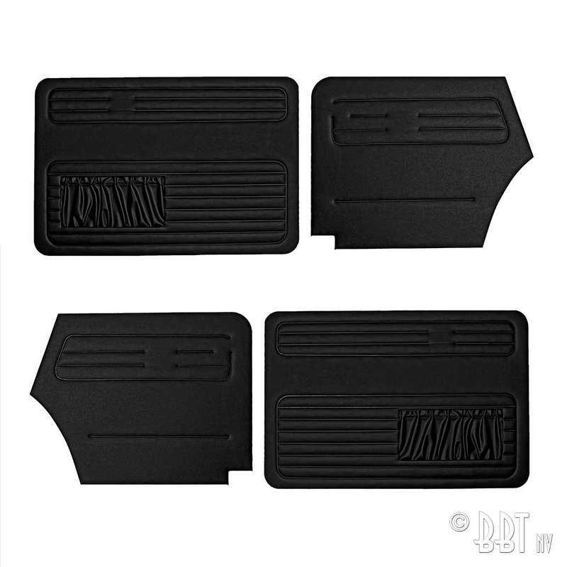 Doorpanel set convertible - black - 4 pcs