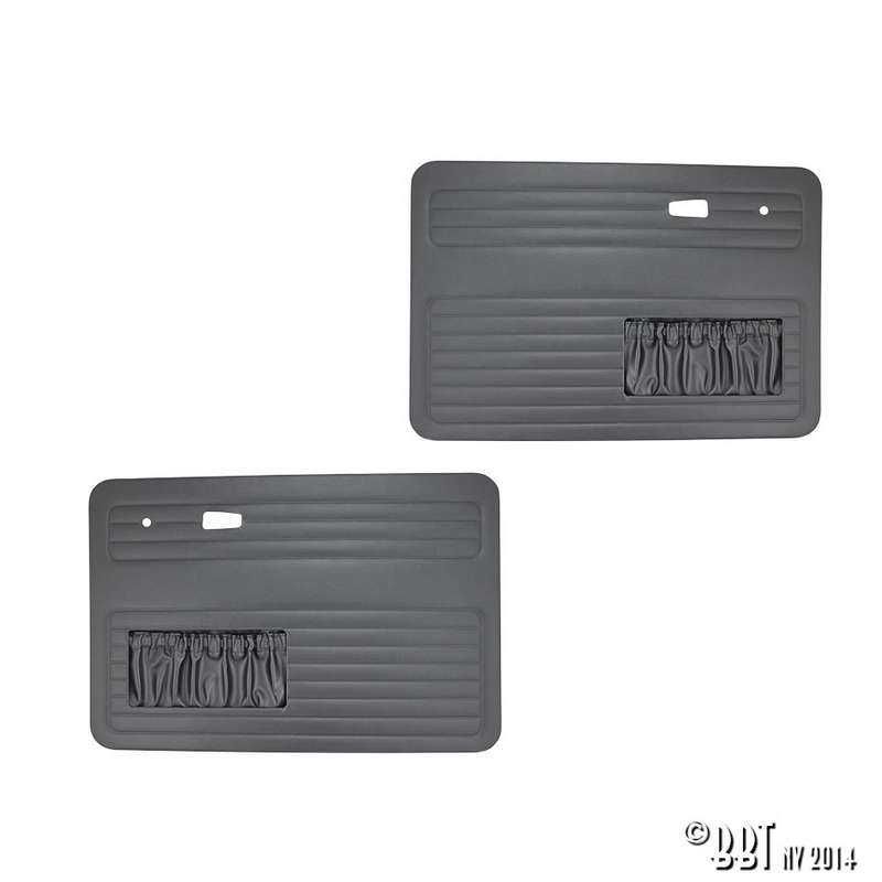 Doorpanel set front - black 2 pcs
