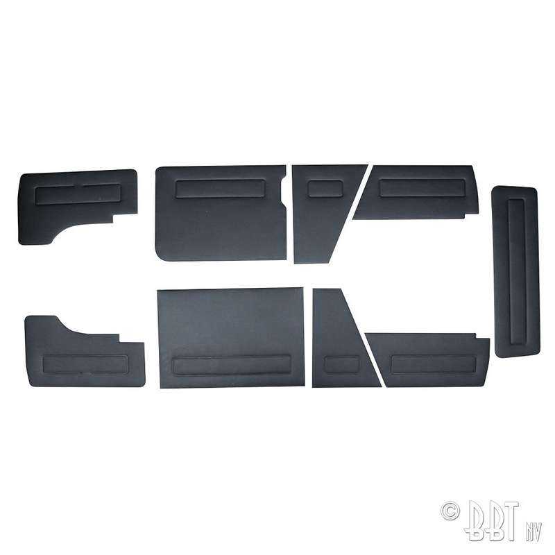 Panel set, black, 9 pieces