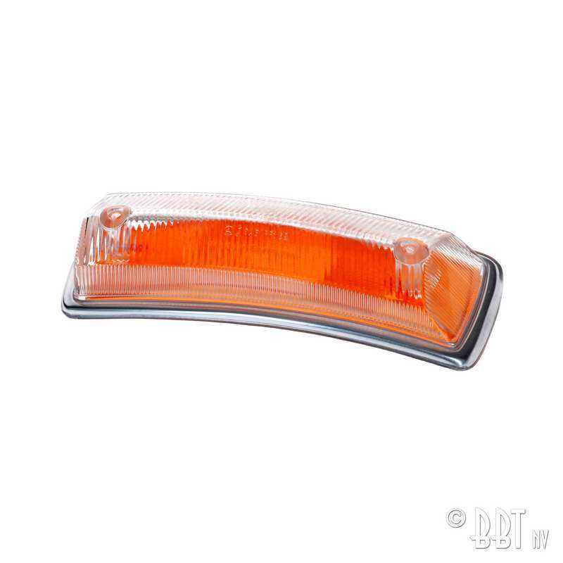 Blinkerglas links - Weiss/Orange mit E-Prüfung