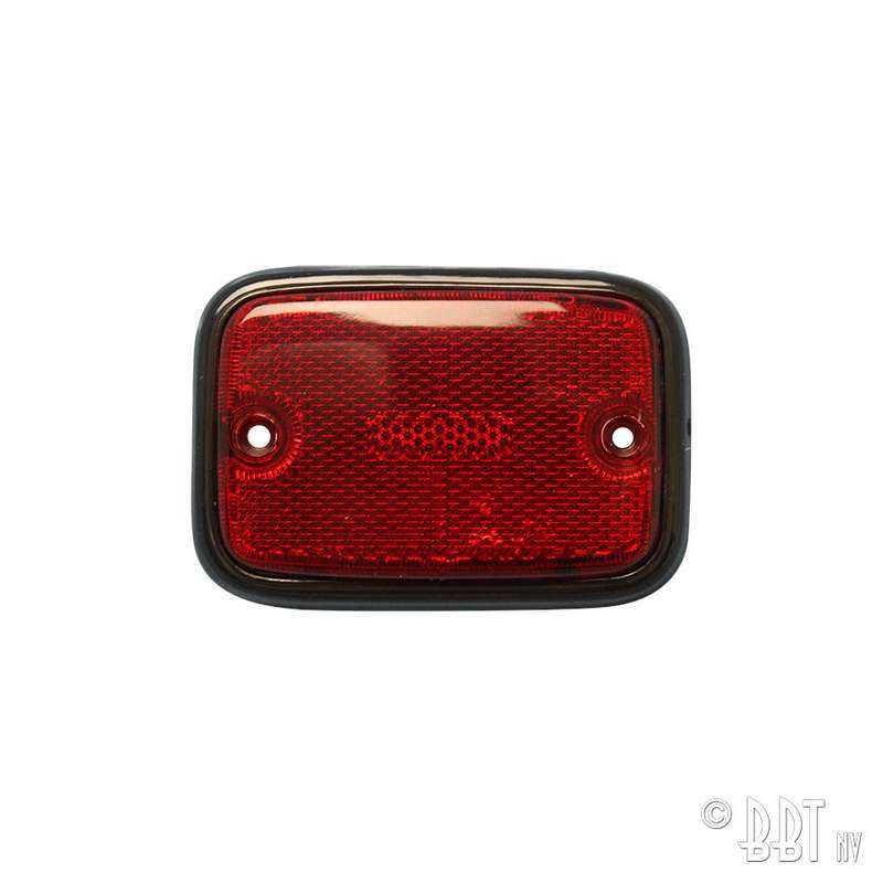 Side reflector lens rear - red-black