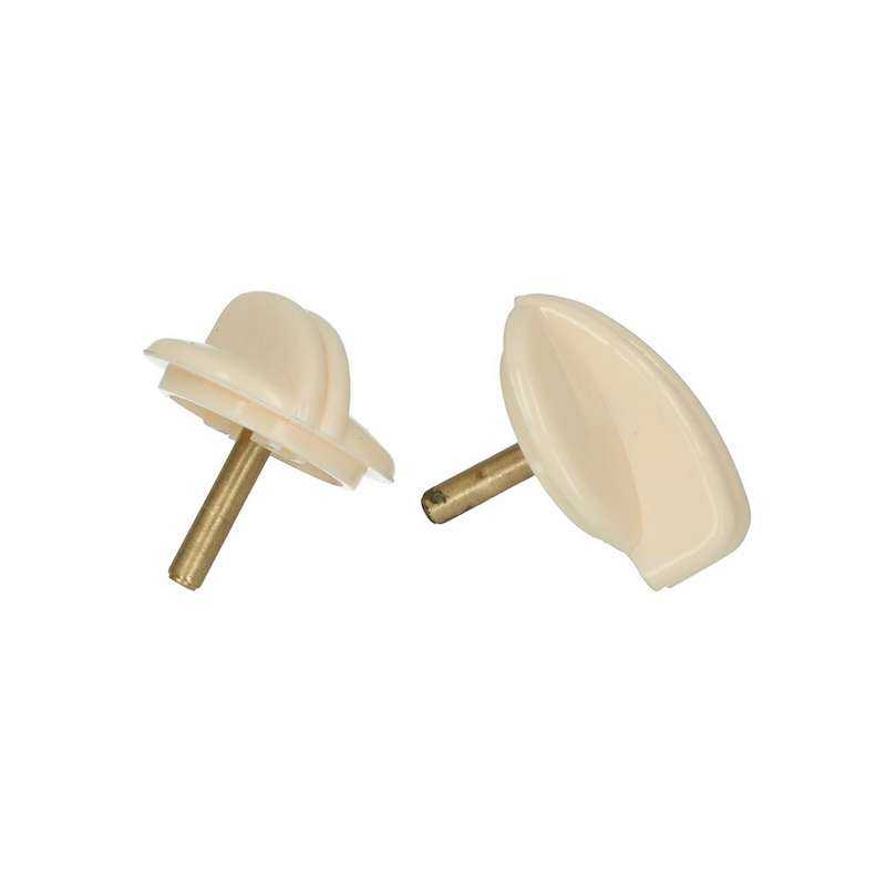 Knob wiper-/ lightswitch bakelite, ivory (pair)