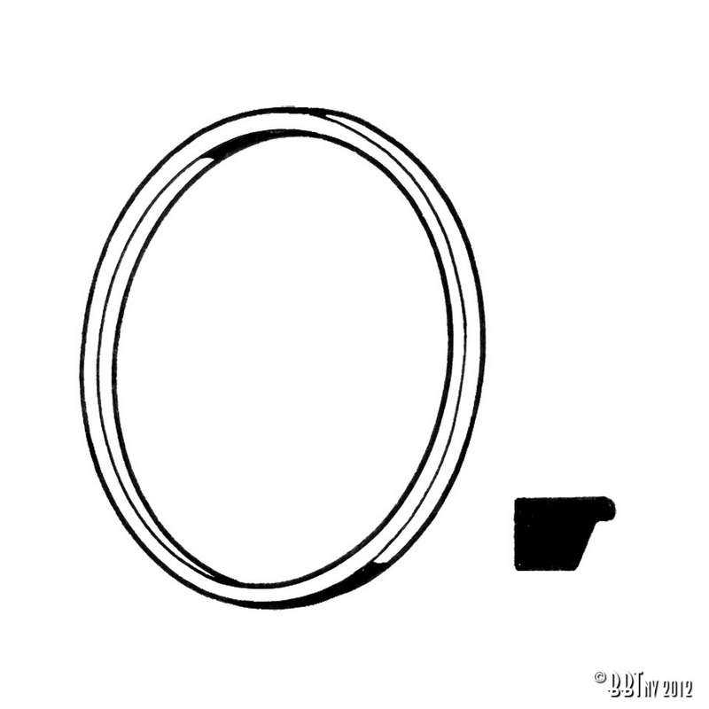 Seal between headlight and fender, as pair