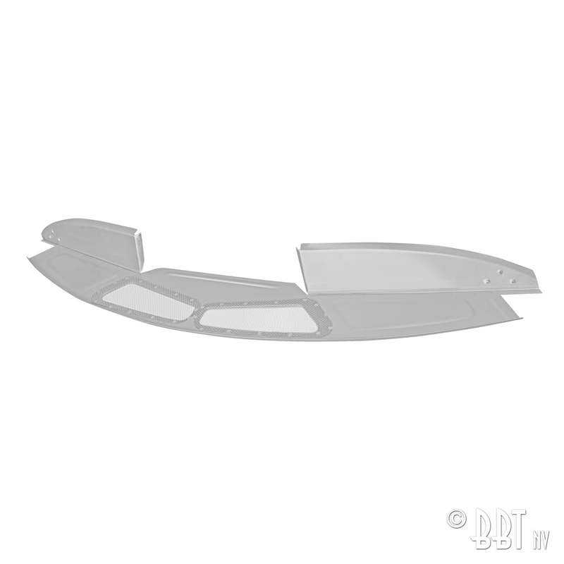 Roof gutter front with air inlet