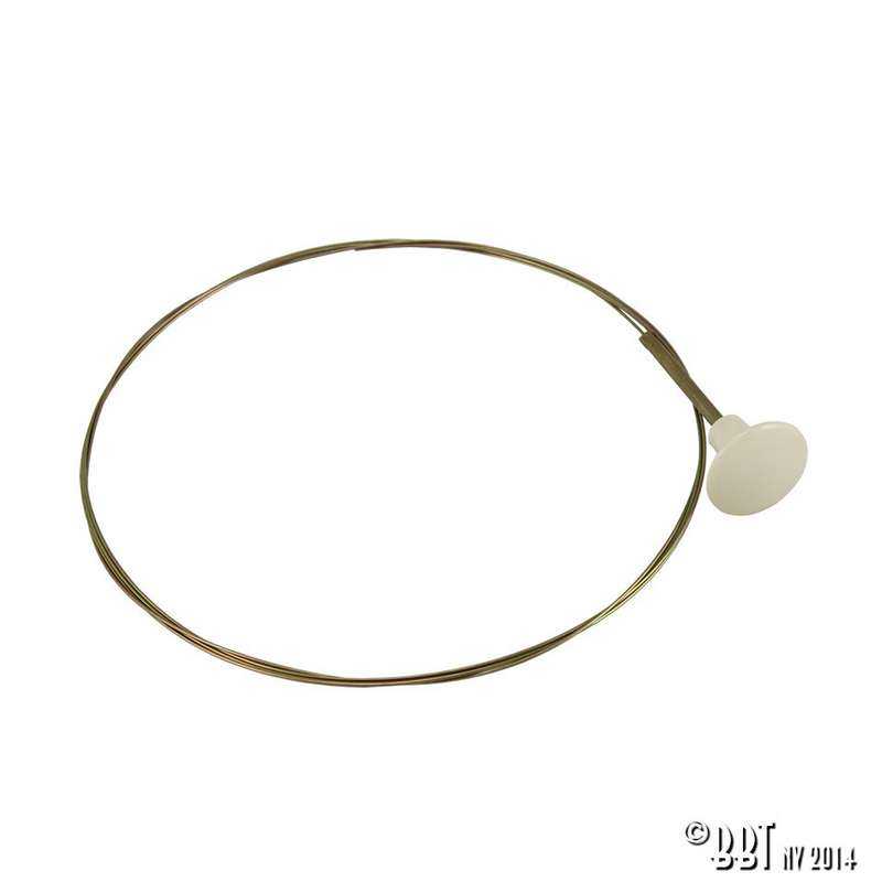Decklid inner cable Karmann Ghia, ivory