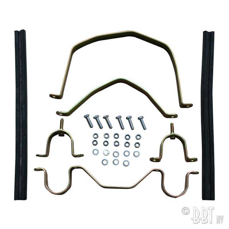 Transmission strap kit. Complete mounting kit for gearbox with thin rubber plates