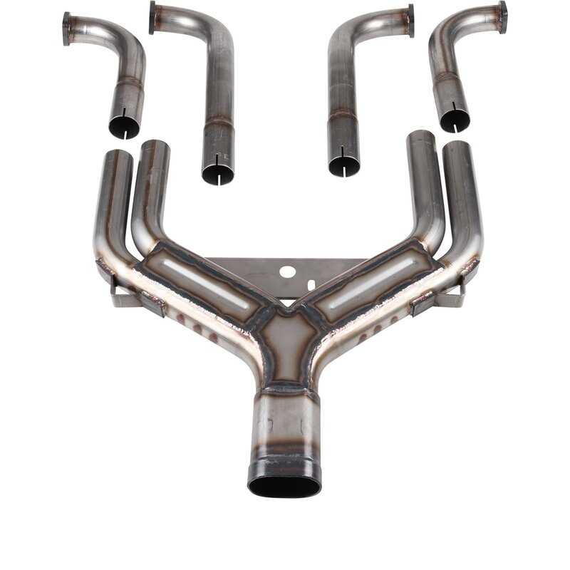 Porsche 356 Carrera Racing tube set replacing the heat exchangers (no heating function), OE design