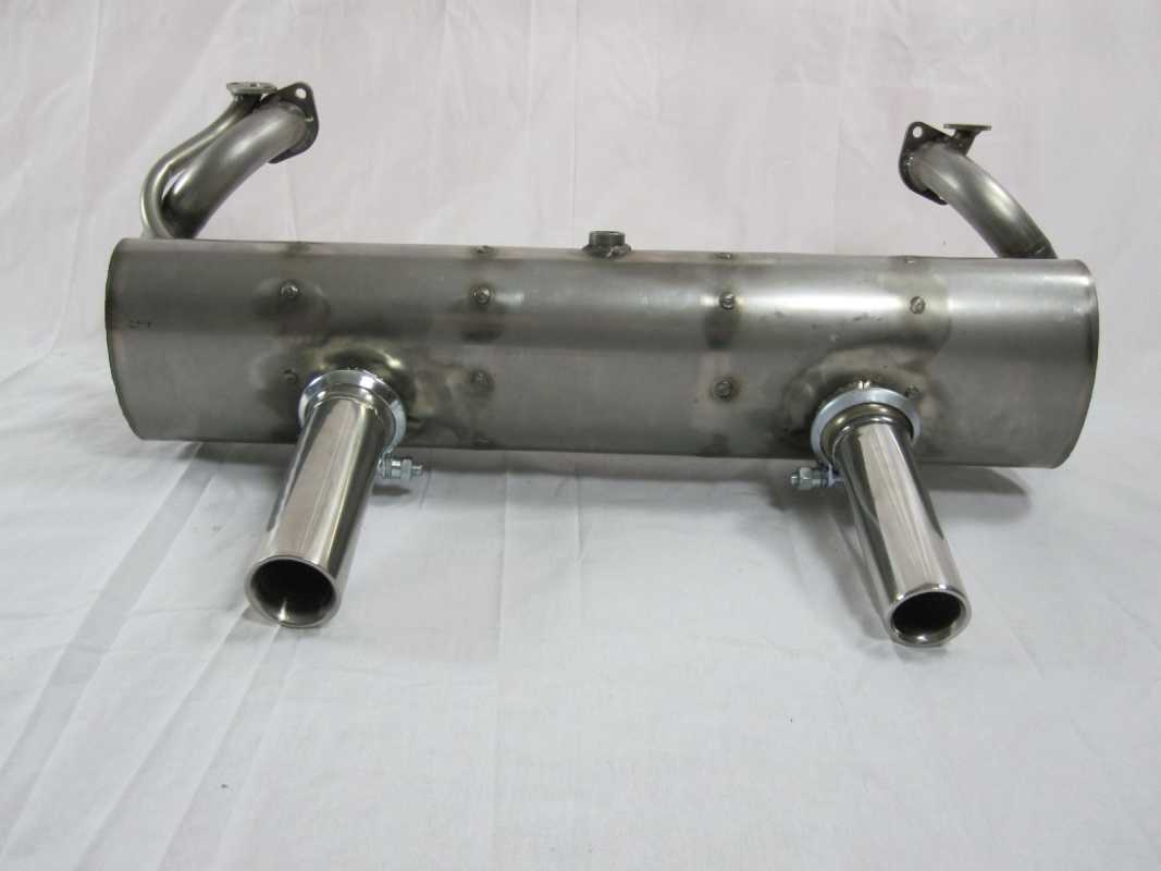 Ahnendorp VW Beetle Type 1 Customsport Exhaust - stainlees steel - carb. heading - w/o tail pipes