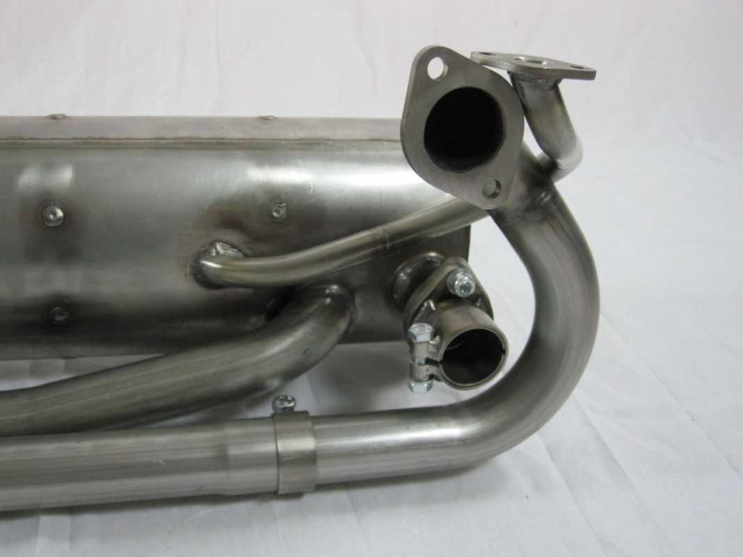 Ahnendorp VW Beetle Type 1 Customsport Exhaust - stainlees steel - carb. heading - w/o tail pipes