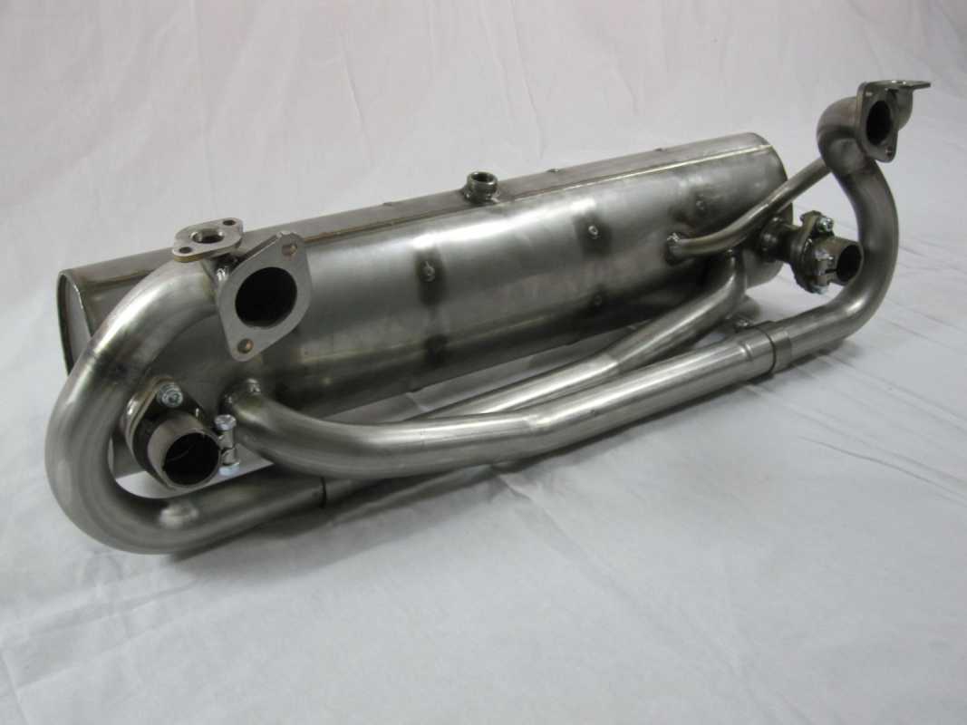 Ahnendorp VW Beetle Type 1 Customsport Exhaust - stainlees steel - carb. heading - w/o tail pipes
