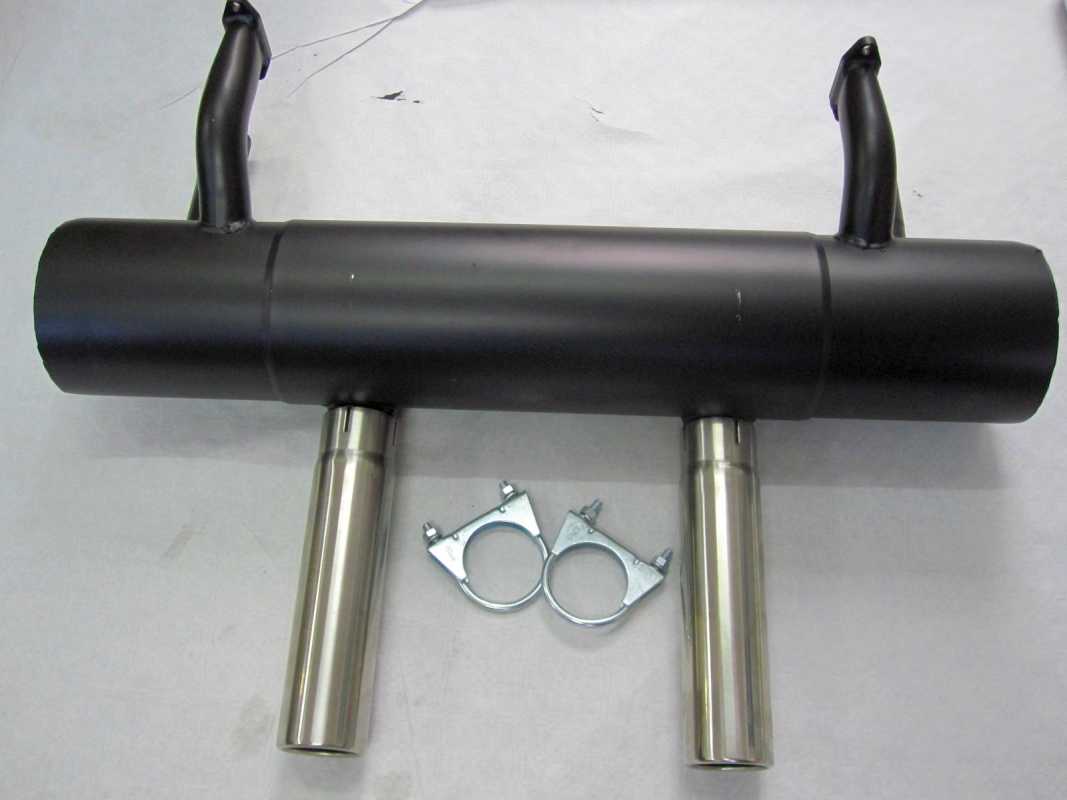 Sport exhaust Porsche 356 with 2 polished tail pipes