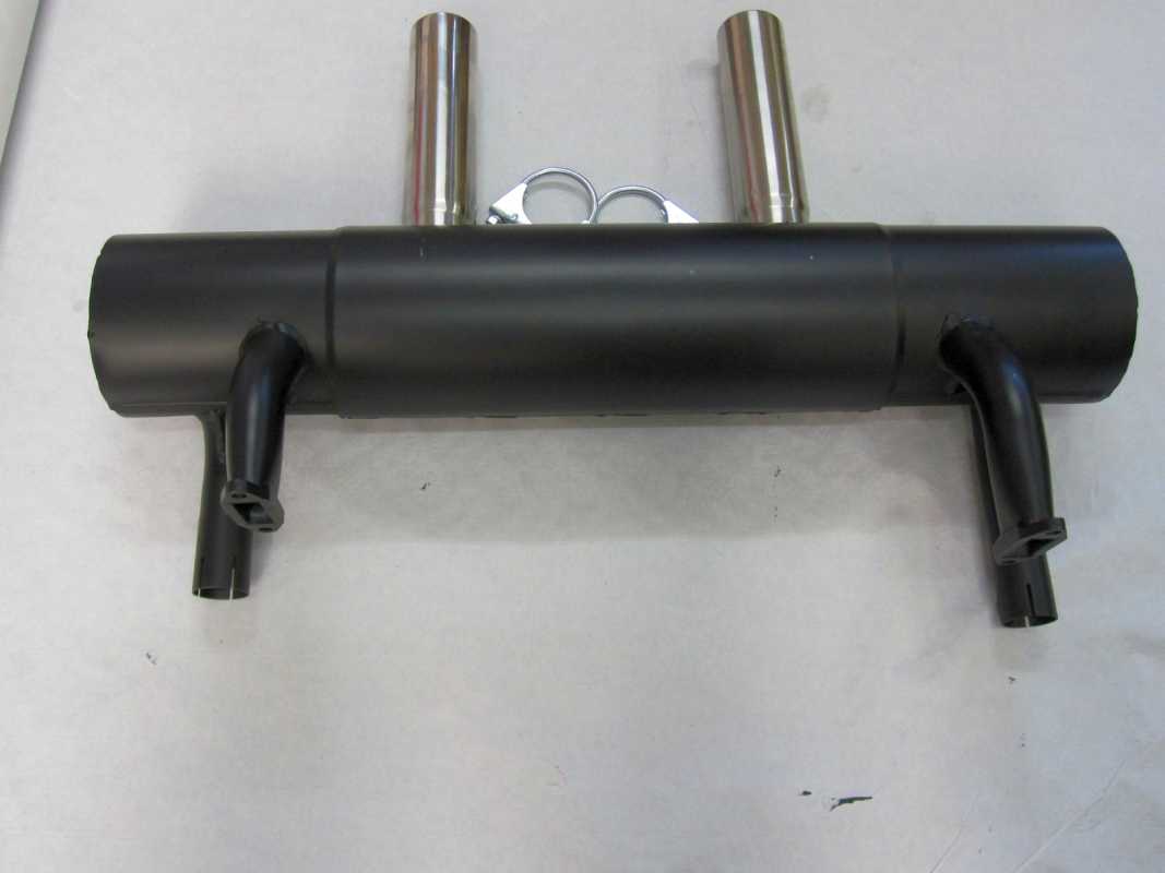 Sport exhaust Porsche 356 with 2 polished tail pipes