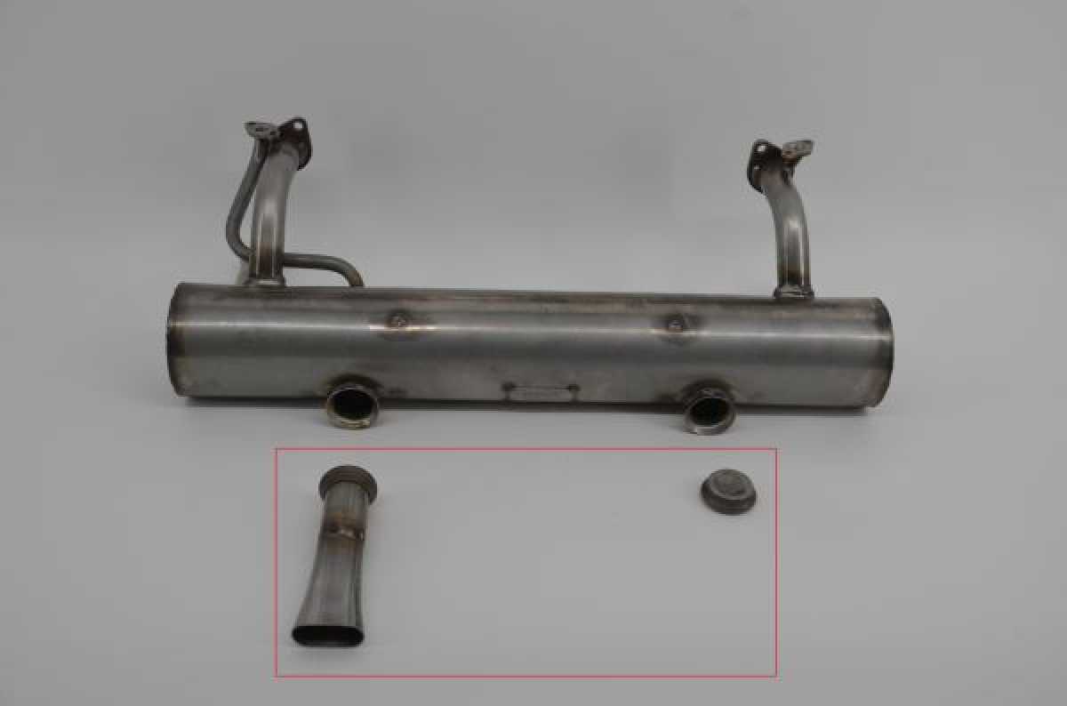 Barn Door Style Tail Pipe stainless for Ahnendorp 30hp vw beetle customsport exhaust, also T1 van