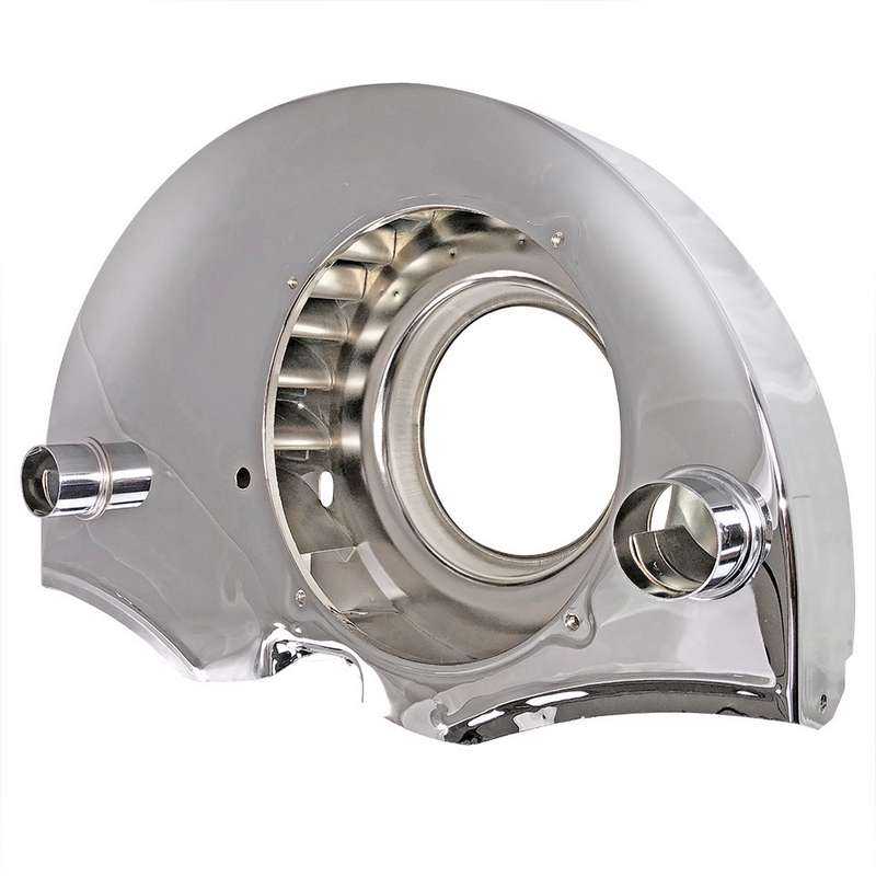 Chrome fan shroud with ducts