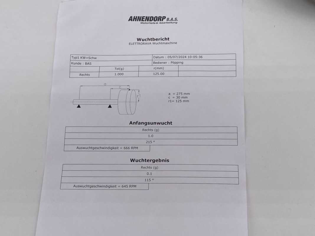Flywheel Typ 1 200mm BAS NEW