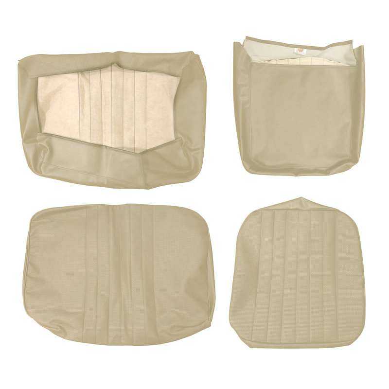 Front seat covers beige 1/3 2/3 - basket weave (vertical seams)