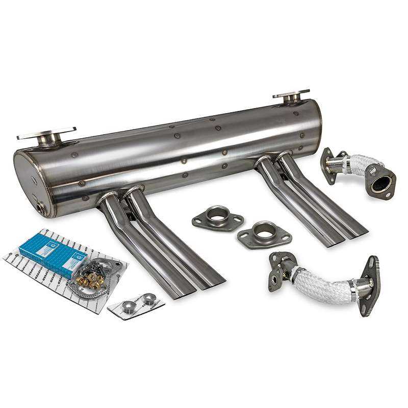 Exhaust 'Vintage Speed' Abarth with pre-heat risers / Stainless steel