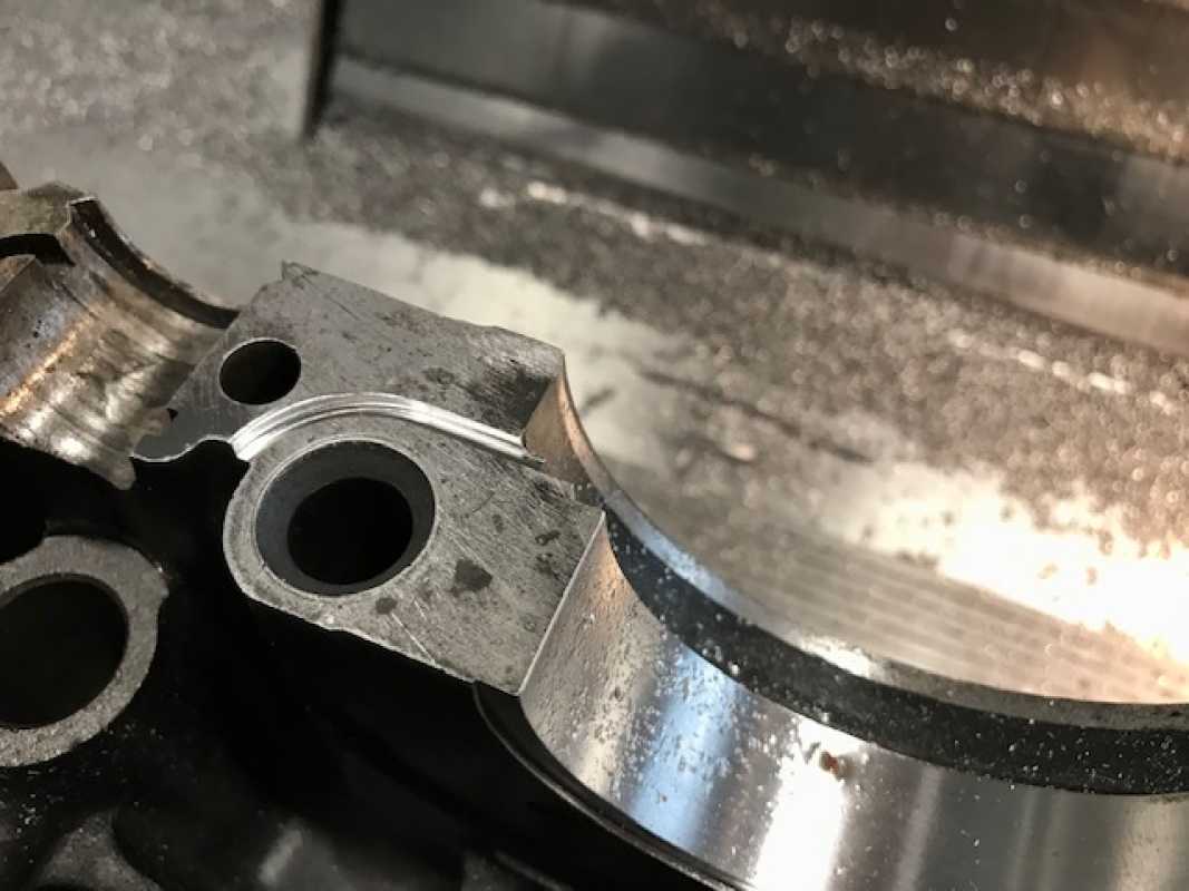 Ölrücklaufnut VW Typ 1 Motorgehäuse nachrüsten