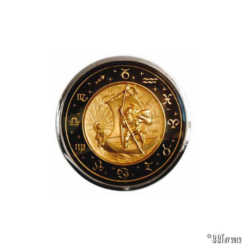 Horn button 'ST CHRISTOPHER' for Banjo steering wheel 'Flat4'