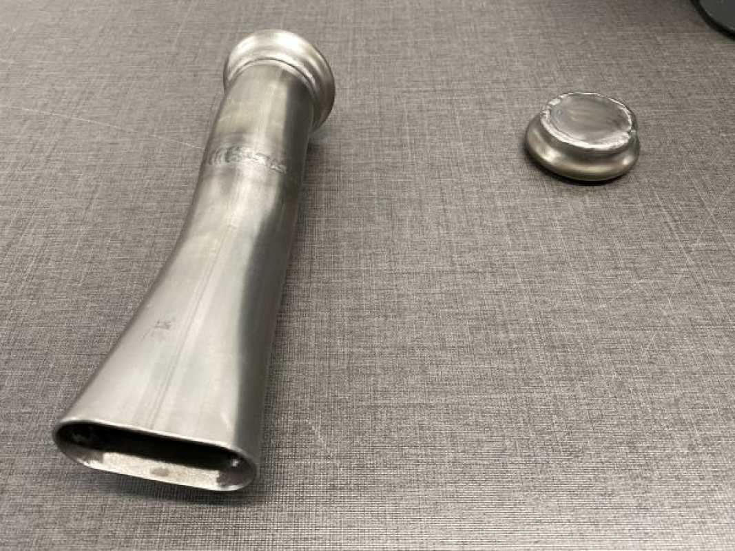 Barn Door Style Tail Pipe stainless for Ahnendorp 30hp vw beetle customsport exhaust, also T1 van