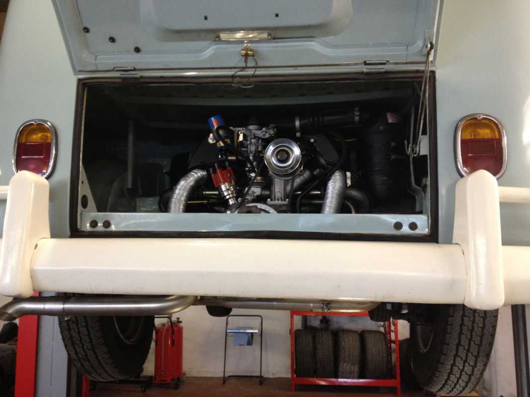 VW T1 Bus Auspuff Ahnendorp Customsport mit Vorwärmung