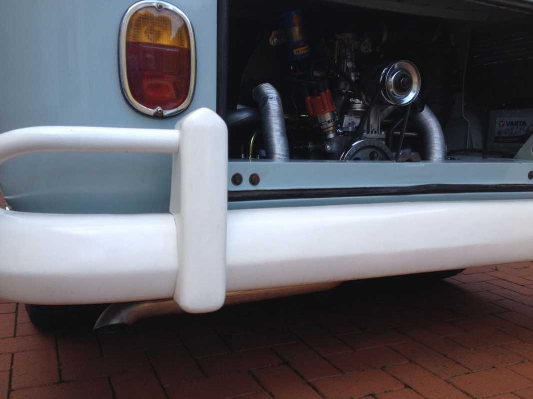 VW T1 Bus Auspuff Ahnendorp Customsport mit Vorwärmung