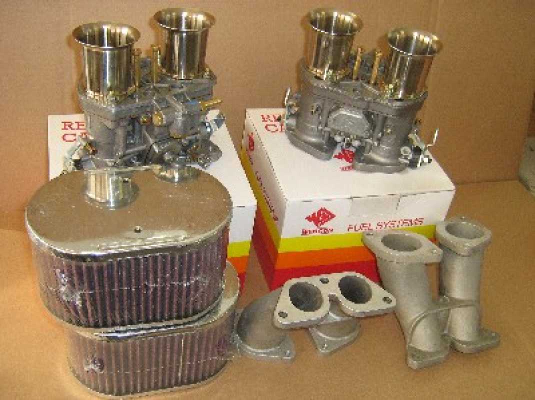 Weber Carburettor Set Porsche 356 IDF 44 / Porsche 912 with airfilters