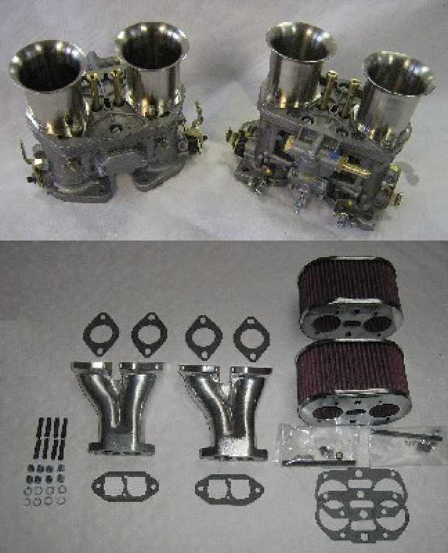 Carburettor Set Weber 44 IDF VW Wasserboxer 2,1 with airfilters