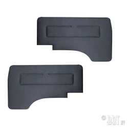 Front door panels, black, as pair