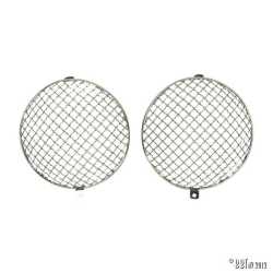 Headlight grilles 'Vintage' stainles steel, as pair