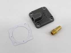 Ölpumpendeckel Typ 4 Stahl mit Fitting und Dichtung, 8mm Bolzenlöcher
