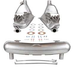 Racing exhaust set including "Big Bore" heat exchanger with Ø41 mm tubes. For 2.7/3.0 models also add oil tubes and remove lower rear panel 911 F-Modell