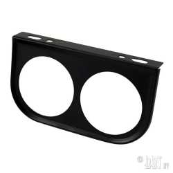 Gauge mount bracket 2 holes, 52 mm, black