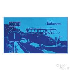 Beach towel T1 'South California' Bus blue