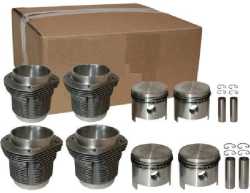 Piston and Cylinder Set 83mm BigBore 34HP 1200cc to 1400cc VW Type Engine, for one engine